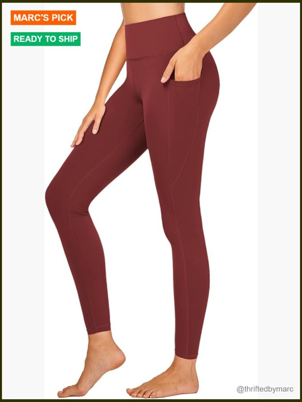 High Waisted Yoga Leggings with Pockets Buttery Soft Tummy Control